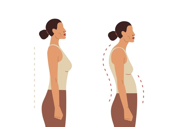 Visual representation of posture awareness system with concentric alignment circles